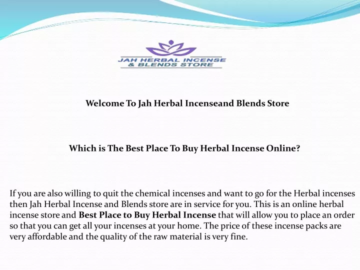 welcome to jah herbal incenseand blends store
