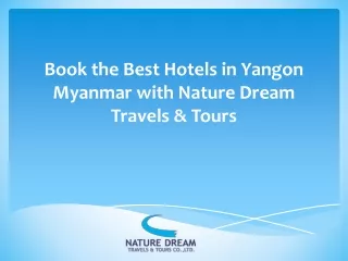 Best Hotels in Yangon Myanmar
