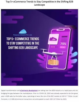 Top 5  eCommerce Trends to Stay Competitive in the Shifting B2B Landscape