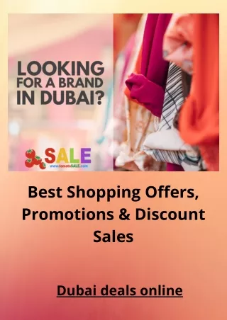 Sale and Offers in Dubai