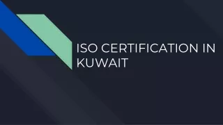 ISO Certification in Kuwait