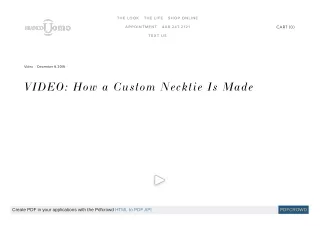 VIDEO: How a Custom Necktie Is Made