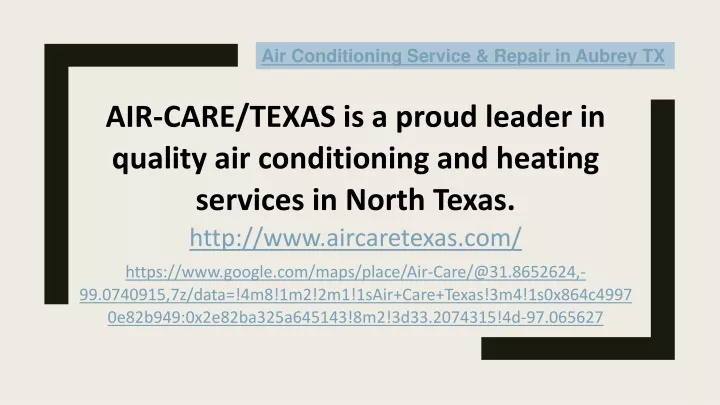 air conditioning service repair in aubrey tx