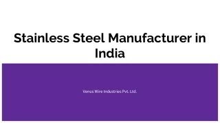 Venus Wire - Leading Stainless Steel Manufacturer in India