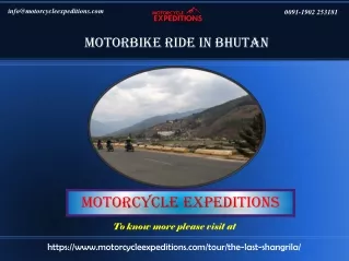 Best Motorbike Ride in Bhutan