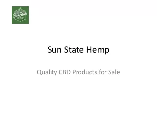 Buy CBD Products online | Sun State Hemp
