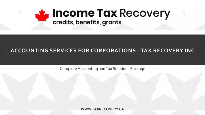 accounting services for corporations tax recovery