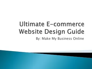 Ultimate E-commerce Website Design Guide