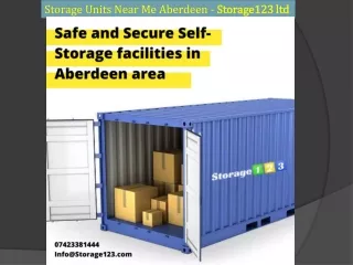 Self Storage Aberdeen - Storage123 LTD