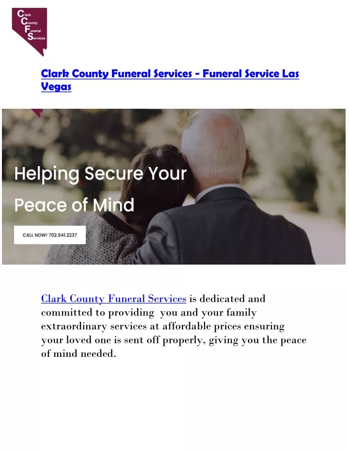 clark county funeral services funeral service