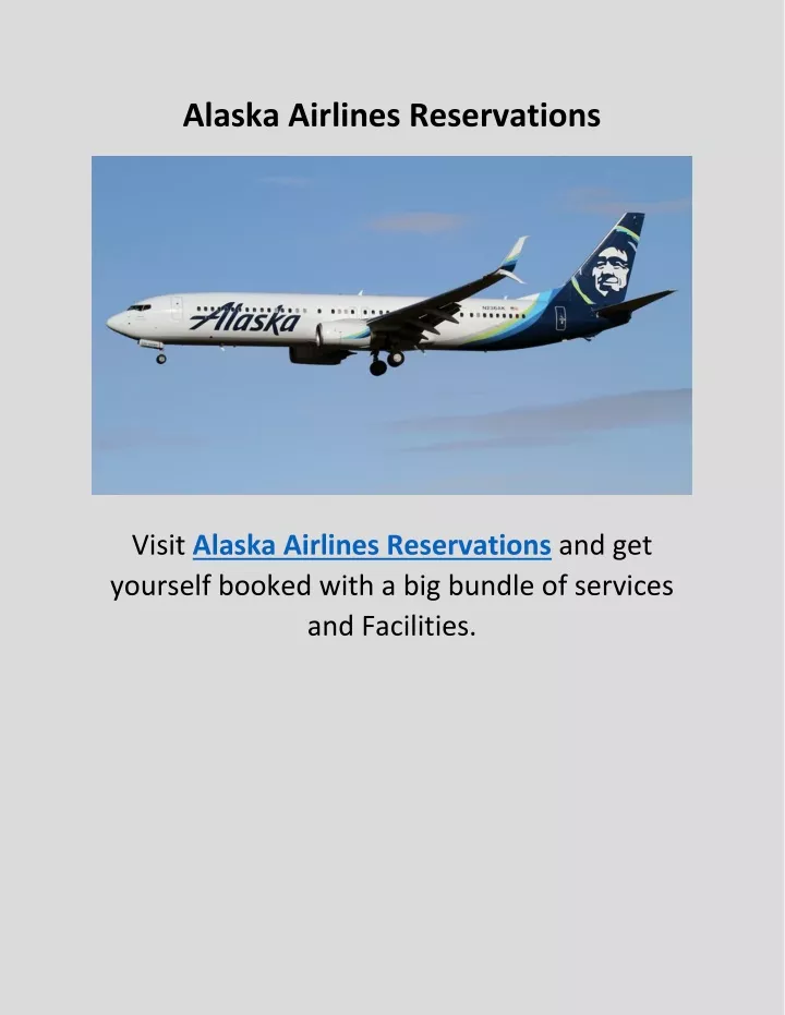 PPT - Alaska Airlines Reservations PowerPoint Presentation, Free ...