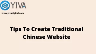 Tips To Create Traditional Chinese Website