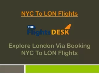 nyc to lon flights