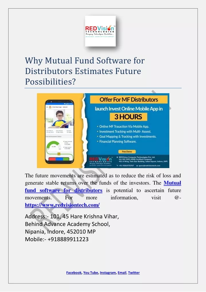 why mutual fund software for distributors