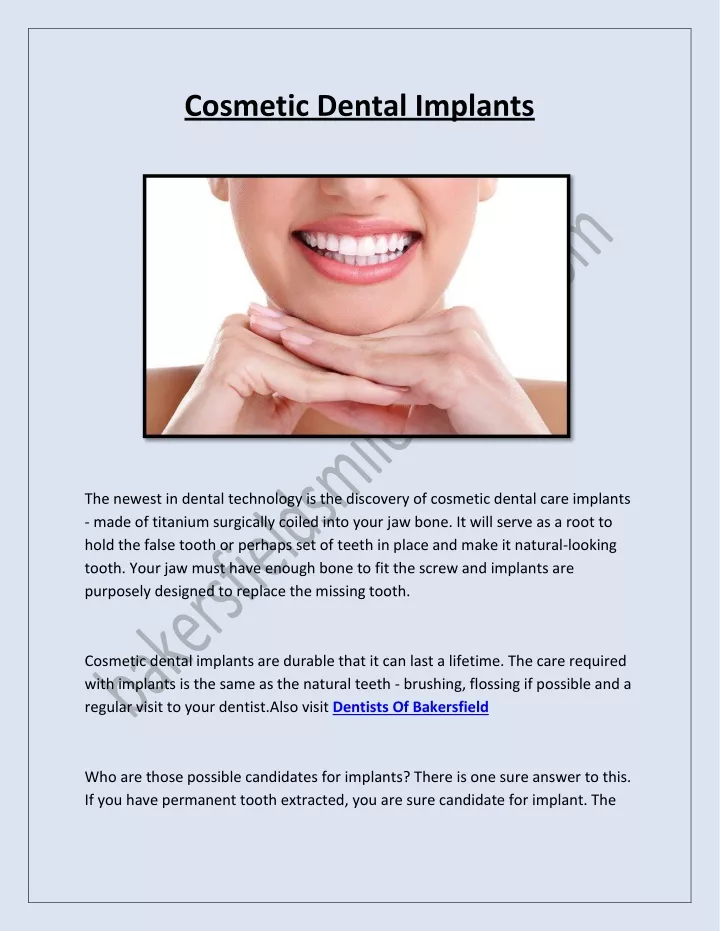 cosmetic dental implants
