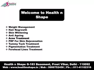 Hair loss Treatment in Health N Shape Delhi in Preet Vihar, Delhi in  Preet Vihar, Delhi