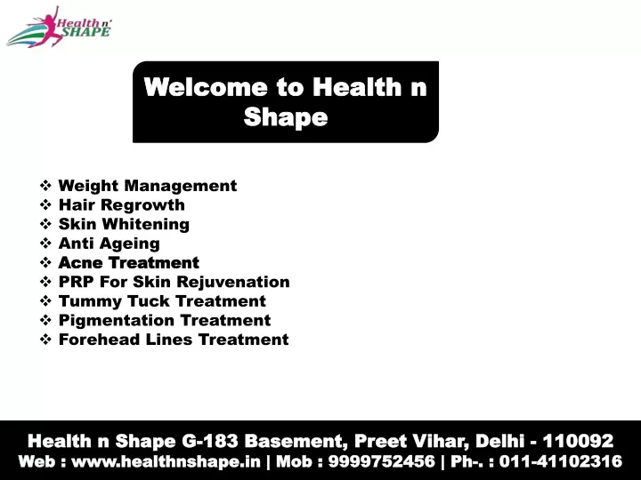 welcome to health n shape