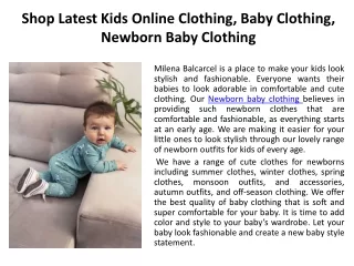 Newborn Baby Clothing