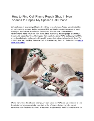 phone screen repair new orleans