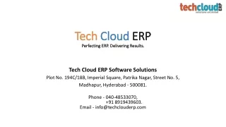 tech cloud erp perfecting erp delivering results