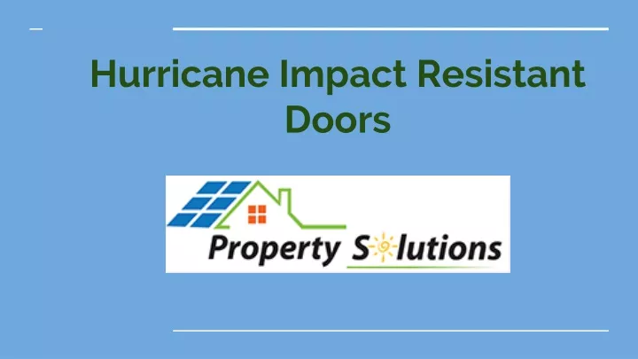 hurricane impact resistant doors