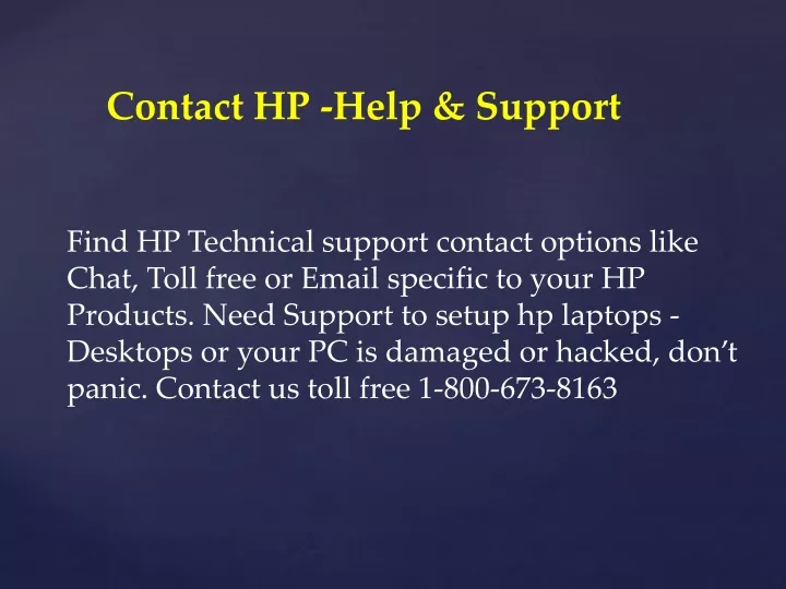 contact hp help support