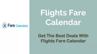 flights fare calendar