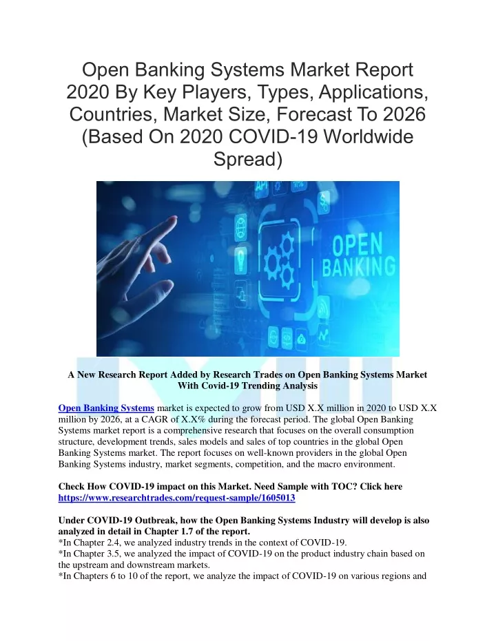 open banking systems market report 2020