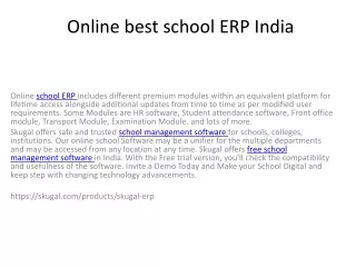 online best school erp india