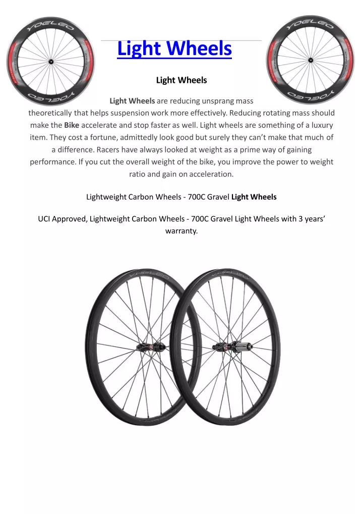 light wheels