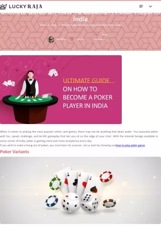 ultimate guide on how to become a poker player