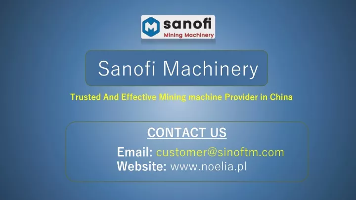 sanofi machinery