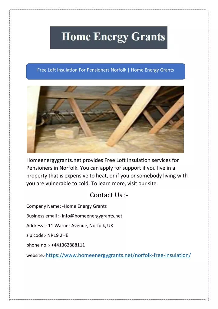 free loft insulation for pensioners norfolk home