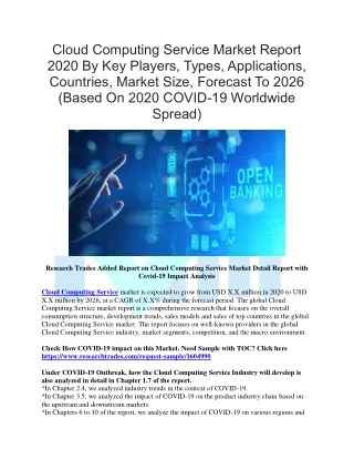 cloud computing service market report 2020
