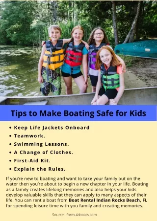tips to make boating safe for kids