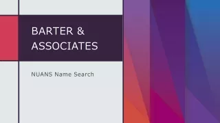 Barter Associates | Nuans Corporate Name Search