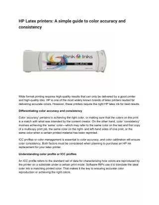hp latex printers a simple guide to color