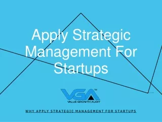 Strategic Management For Startups