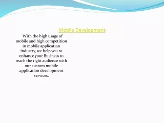 mobile development
