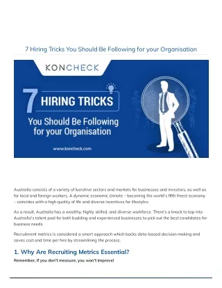 7 Hiring Tricks You Should Be Following for your Organisation