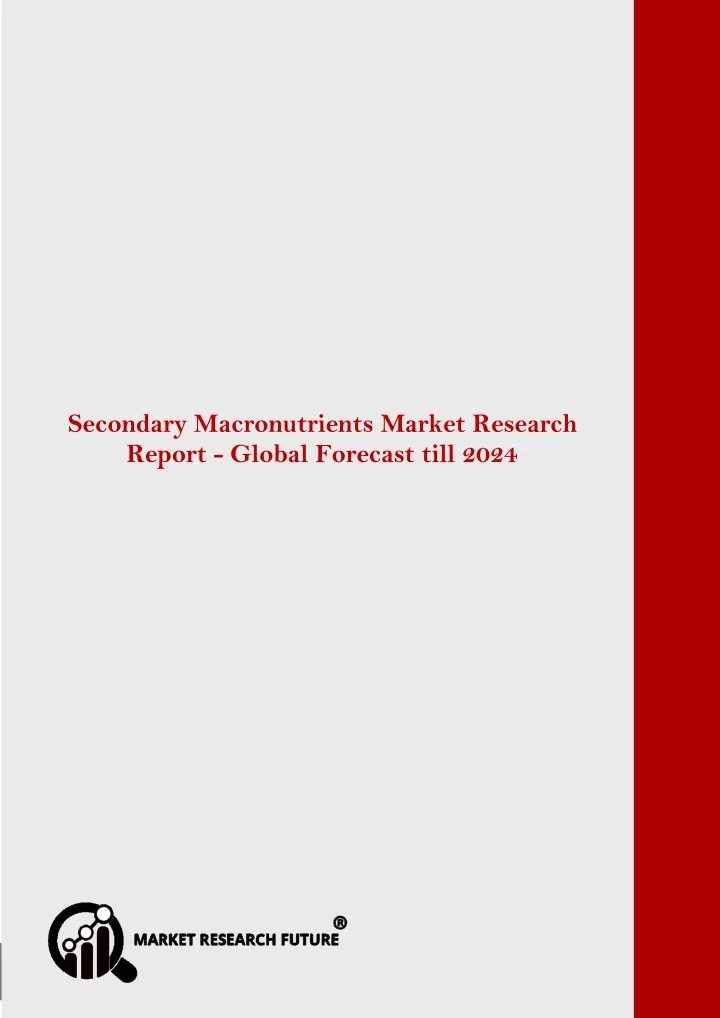 secondary macronutrients market is expected