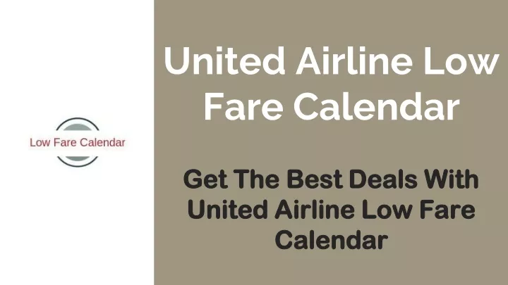 united airline low fare calendar