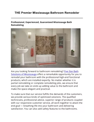 Mississauga Bathroom Remodeler