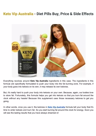 Keto Vip Australia - Diet Pills Buy, Price & SIde Effects