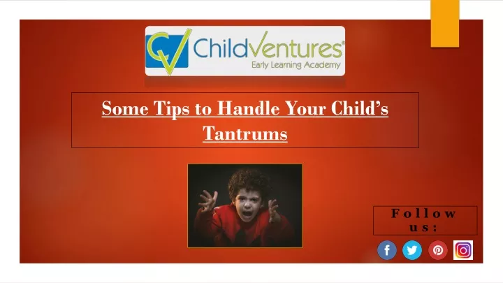 some tips to handle your child s tantrums