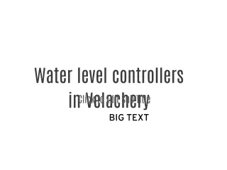 Water controllers in anna Nagar