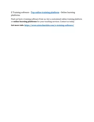 e training software top online training platform