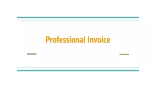 Professional Invoice