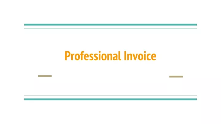 professional invoice