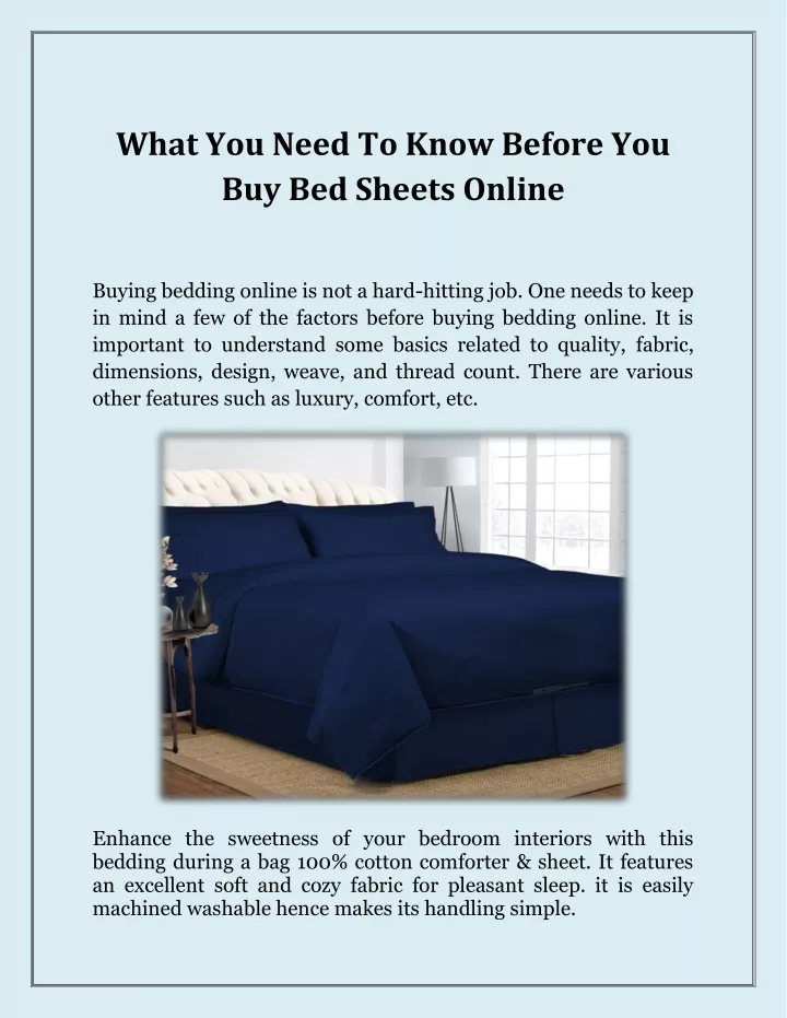 what you need to know before you buy bed sheets
